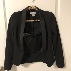Tuxedo jacket with corset top